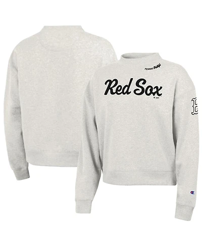 Champion Women's Stone Boston Red Sox Triumph Tri-Blend Sweatshirt