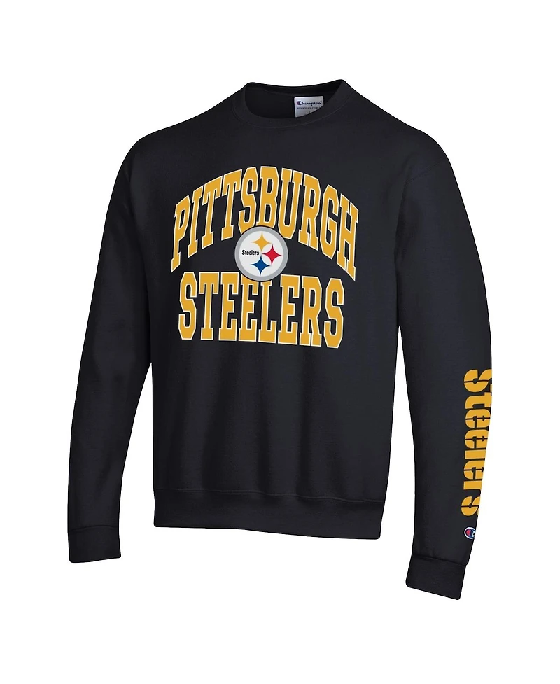 Champion Men's Black Pittsburgh Steelers Powerblend Fleece Sweatshirt
