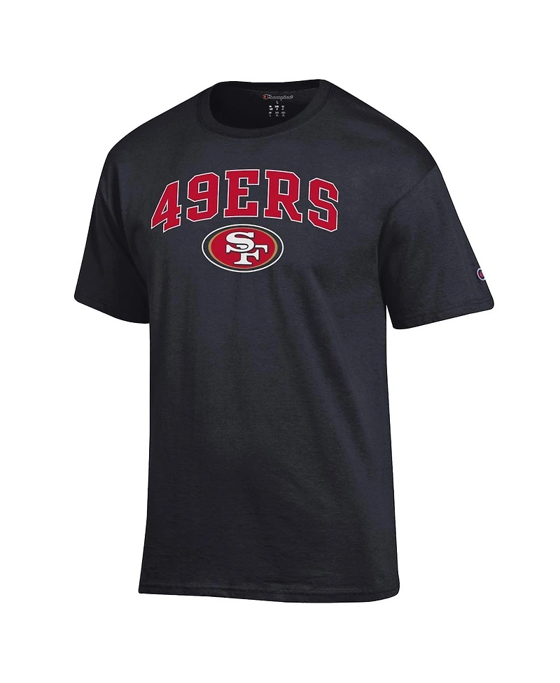 Champion Men's Black San Francisco 49ers Arch Over Logo T-Shirt