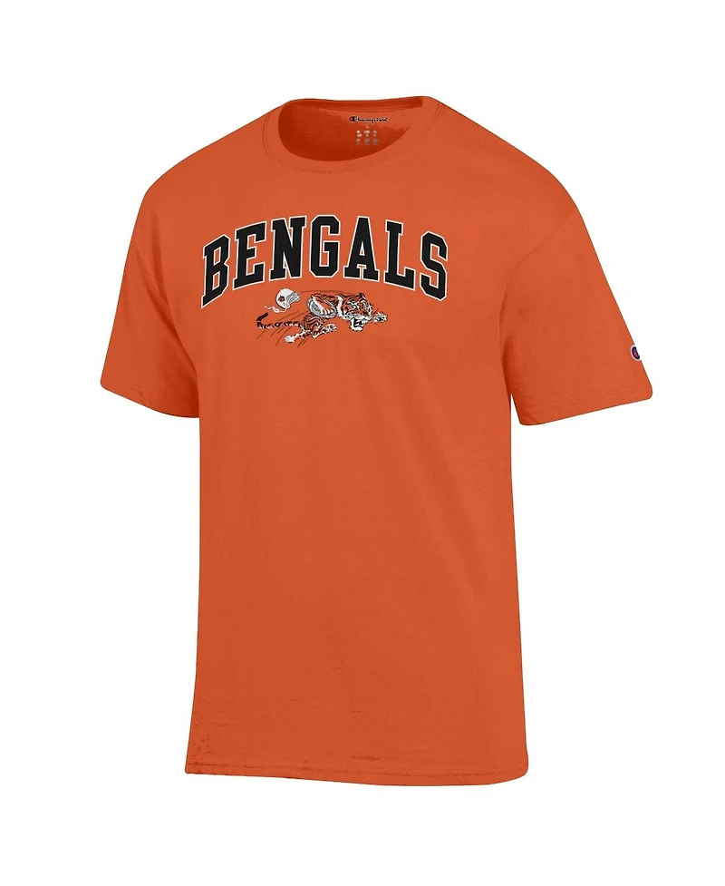 Champion Men's Orange Cincinnati Bengals Arch Over Logo T-Shirt