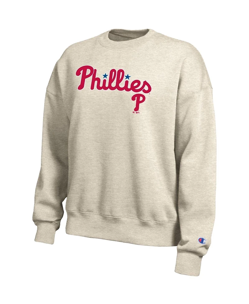 Champion Women's Oatmeal Philadelphia Phillies All-Star Sweatshirt