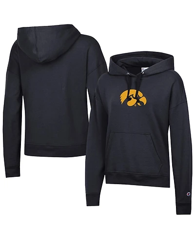Champion Women's Black Iowa Hawkeyes Powerblend Fleece Hoodie