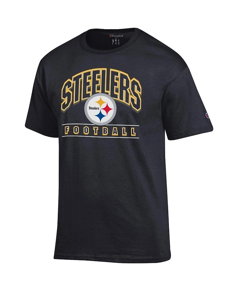Champion Men's Black Pittsburgh Steelers Football T-Shirt