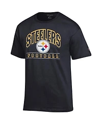 Champion Men's Black Pittsburgh Steelers Football T-Shirt