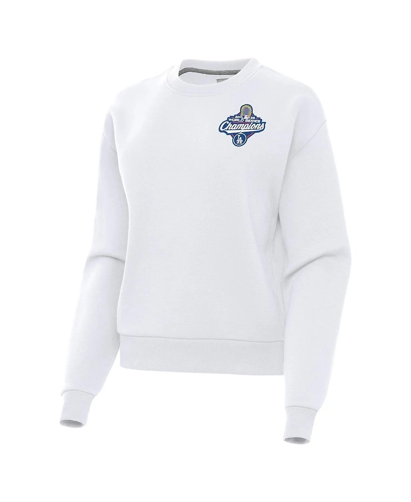 Antigua Women's White Los Angeles Dodgers 2025 World Series s Victory Sweatshirt