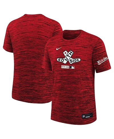 Nike Big Boys and Girls Red Chicago White Sox City Connect Authentic Collection Velocity Dri-fit T-Shirt