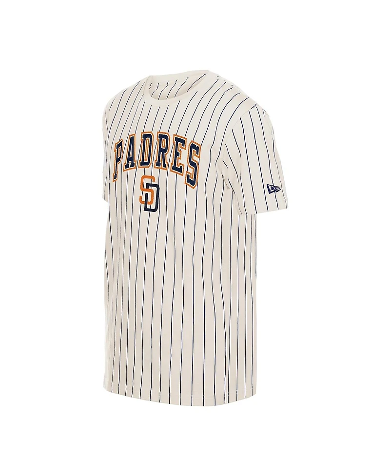 New Era Big Boys and Girls Cream San Diego Padres 2026 City Connect Pinstripe T-Shirt