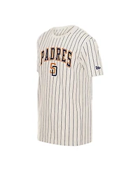 New Era Big Boys and Girls Cream San Diego Padres 2026 City Connect Pinstripe T-Shirt