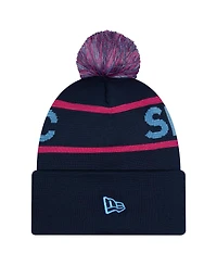 New Era Men's Navy Sporting Kansas City 2026 Jersey Hook Cuffed Pom Knit Hat