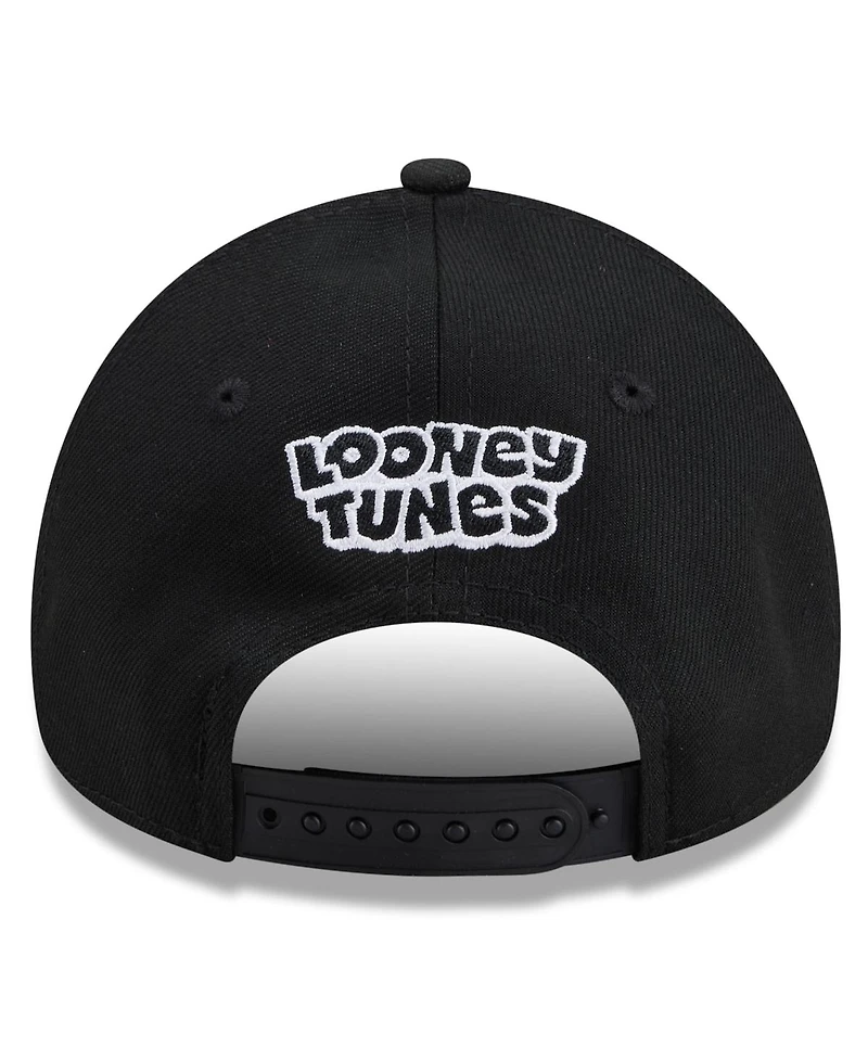 New Era Big Boys and Girls Black Chicago White Sox Looney Tunes A-Frame 9FORTY Adjustable Hat