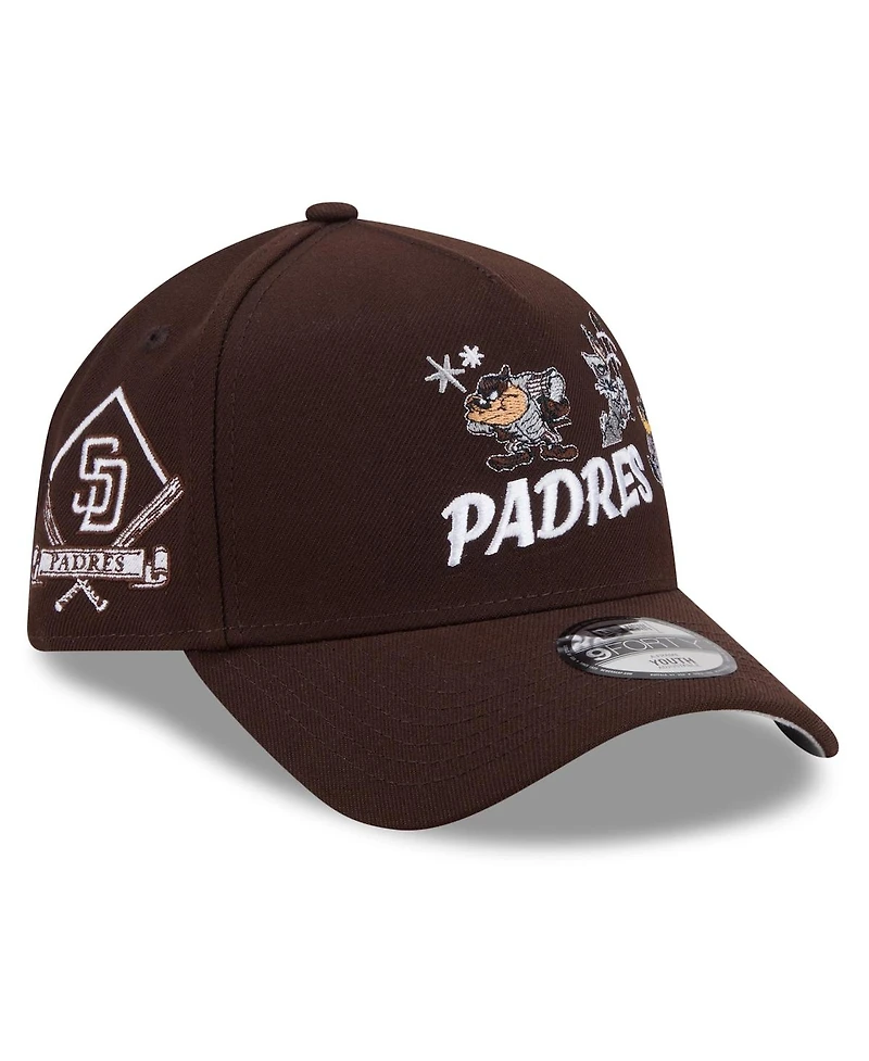 New Era Big Boys and Girls Brown San Diego Padres Looney Tunes A-Frame 9FORTY Adjustable Hat