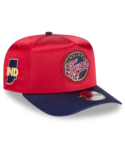 New Era Men's and Women's Red/Navy Indiana Fever 2026 Wnba Draft Satin A-Frame 9FORTY Adjustable Hat