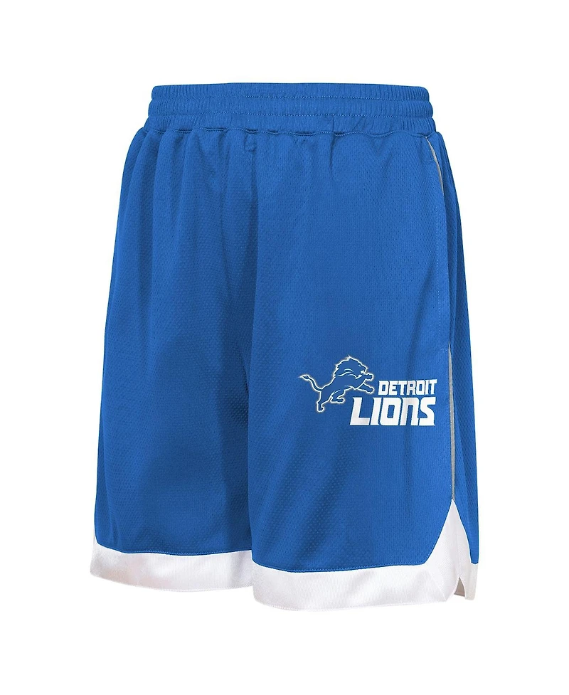 Outerstuff Big Boys and Girls Blue Detroit Lions All Star Mesh Shorts