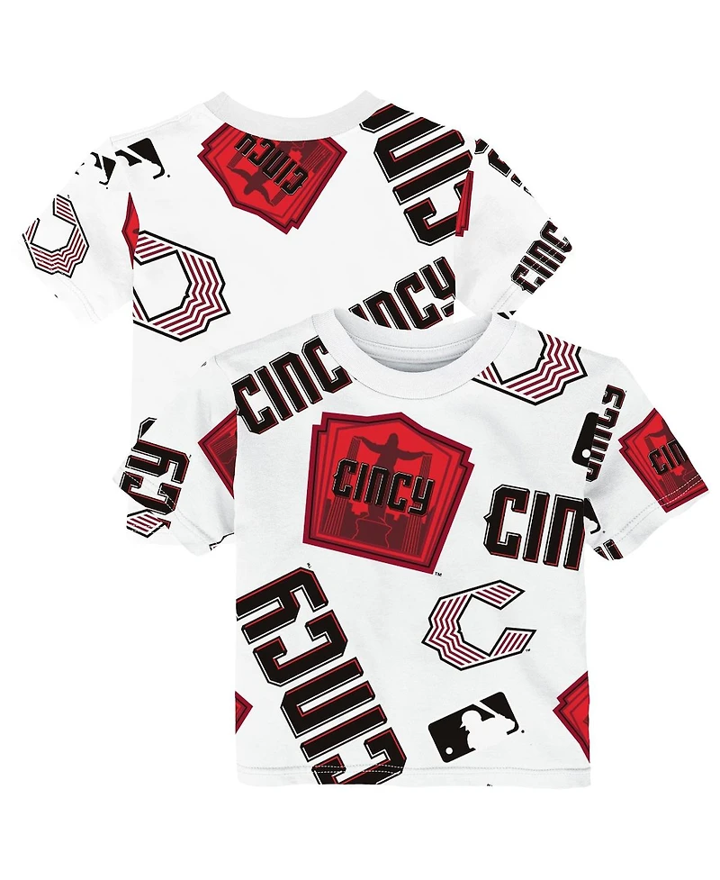 Outerstuff Toddler White Cincinnati Reds 2026 City Connect Game Day T-Shirt