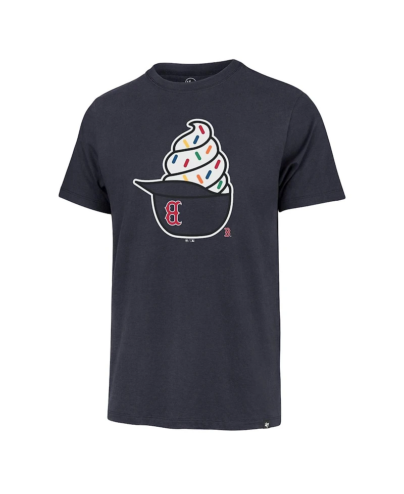 '47 Brand Men's Navy Boston Red Sox Ice Cream Helmet Franklin T-Shirt