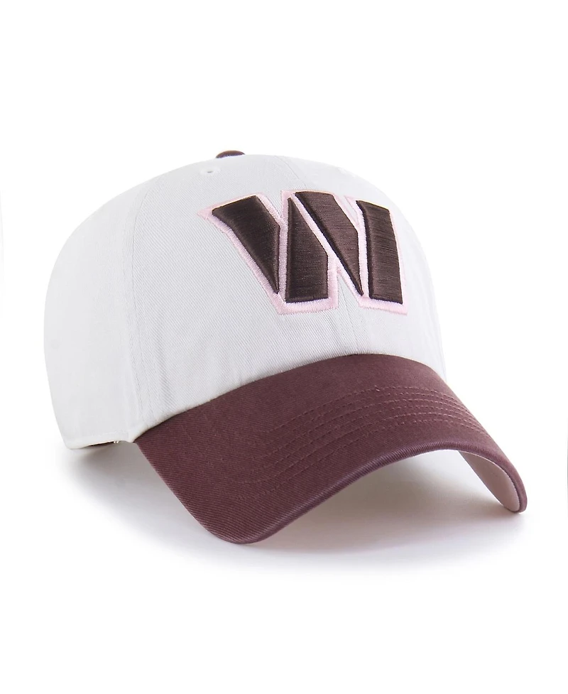 '47 Brand Men's and Women's Stone/Burgundy Washington Commanders Love Letter Clean Up Adjustable Hat