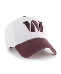 '47 Brand Men's and Women's Stone/Burgundy Washington Commanders Love Letter Clean Up Adjustable Hat