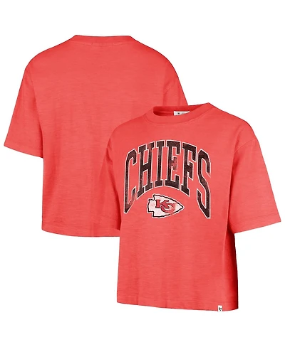 '47 Brand Women's Red Kansas City Chiefs Cropped Mindi Slub T-Shirt