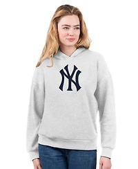 G-iii 4Her by Carl Banks Women's Navy/Bright Heather Ceramic New York Yankees T-Shirt and Hoodie Combo Pack