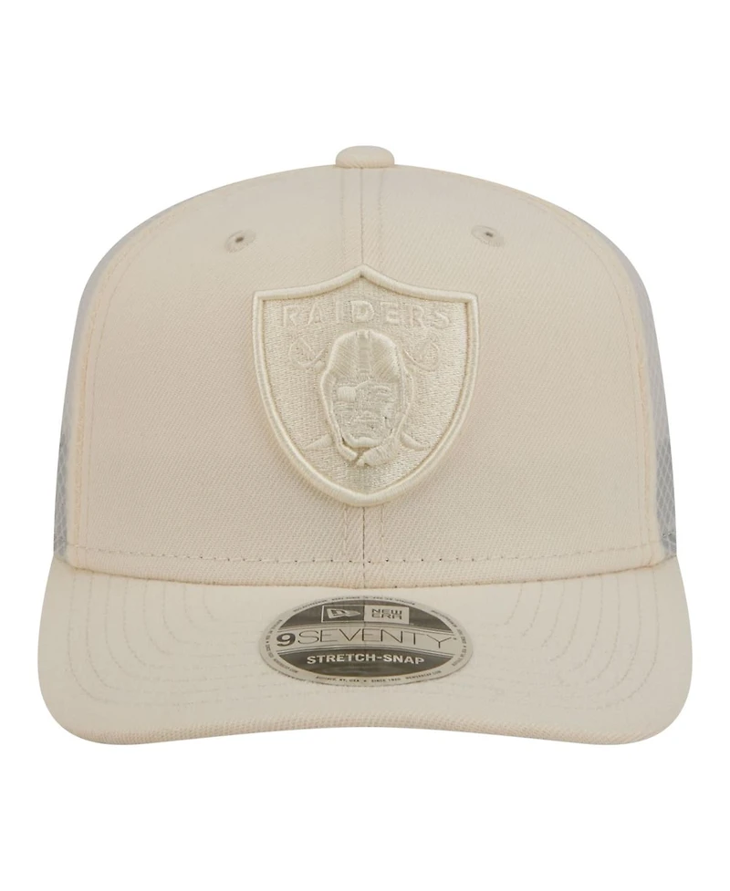 New Era Men's Cream Las Vegas Raiders Color Pack 9SEVENTY Adjustable Hat
