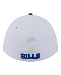 New Era Men's White/Royal Buffalo Bills Patch 39THIRTY A-Frame M-Crown Perforated Flex Hat