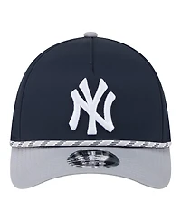 New Era Men's Navy/Gray York Yankees Rope M-Crown A-Frame 39THIRTY Flex Hat
