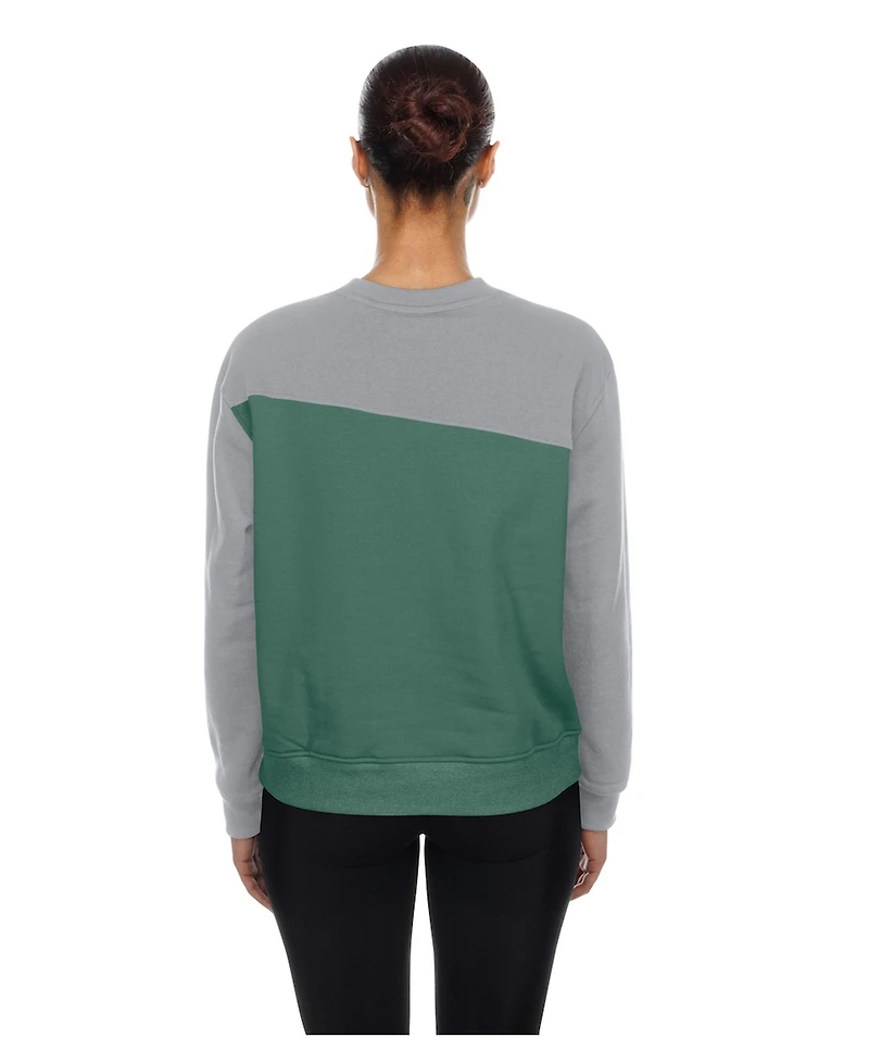 New Era Women's Dark Green Boston Red Sox City Connect Gameday Crewneck Fleece Sweatshirt
