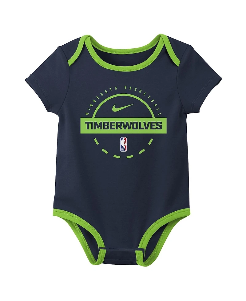 Nike Baby Boys and Girls 2 Piece Minnesota Timberwolves Bodysuit Set