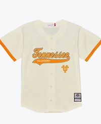 Mitchell & Ness Men's Cream Tennessee Volunteers Mesh Button-Up Batting Practice Baseball Jersey