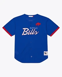 Mitchell & Ness Men's Royal Buffalo Bills Head Coach Mesh Full-Button Fashion Jersey