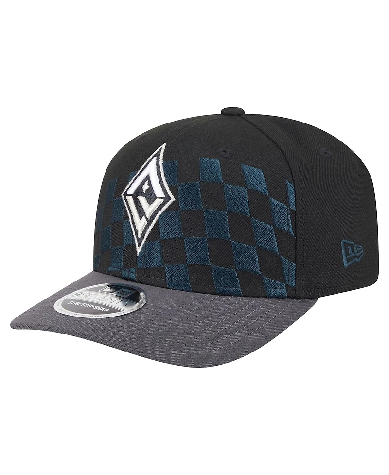New Era Men's and Women's Black Las Vegas Aces 9SEVENTY Checkerboard Print Adjustable Hat