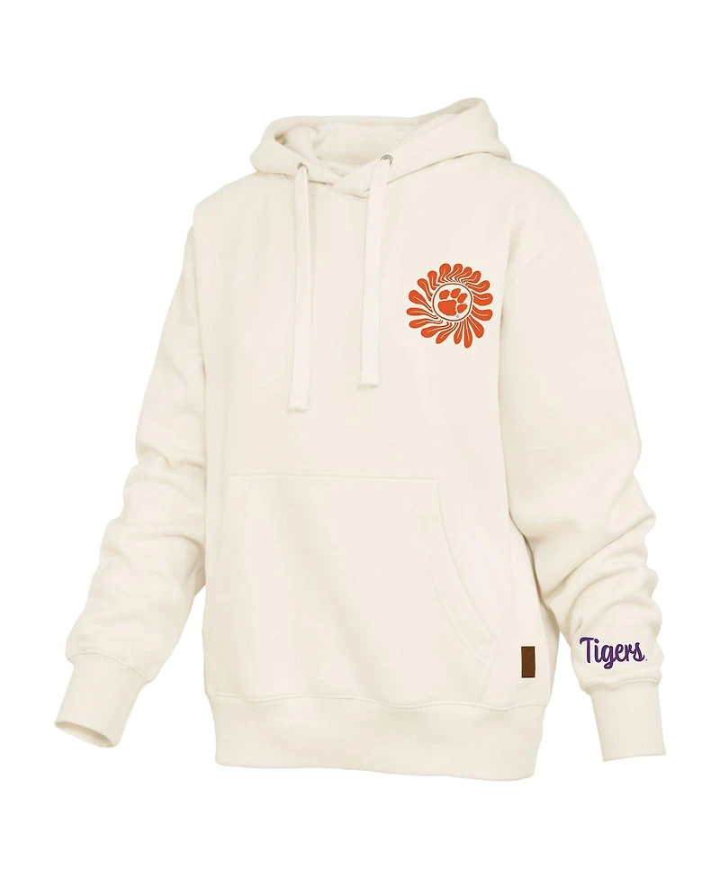 Pressbox Women's Cream Clemson Tigers Elena Janise Hoodie
