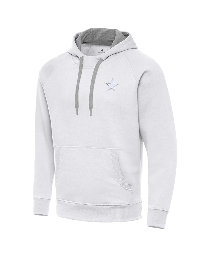 Antigua Men's White Dallas Cowboys Victory Pullover Hoodie