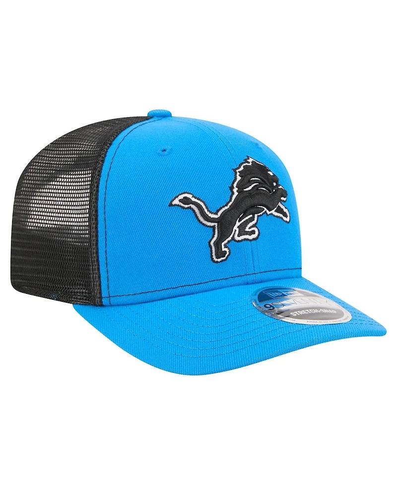 New Era Men's Blue Detroit Lions 9SEVENTY Trucker Adjustable Hat