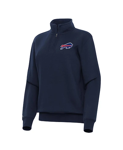 Antigua Women's Navy Buffalo Bills Victory Quarter-Zip Top