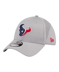 New Era Men's Gray Houston Texans Perforated 39THIRTY Flex Hat