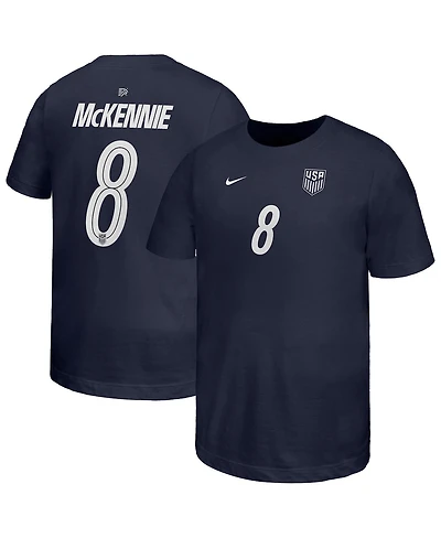 Nike Big Boys and Girls Weston McKennie Navy Usmnt Away Player Name Number T-Shirt