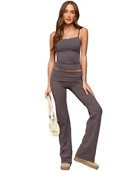 Edikted Women's Oriane Foldover Flared Leggings