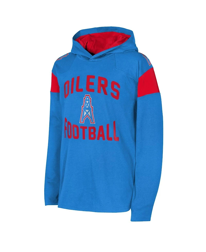 Outerstuff Big Boys and Girls Light Blue Houston Oilers The Champ is Here Retro Long Sleeve Hoodie T-Shirt