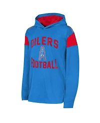 Outerstuff Big Boys and Girls Light Blue Houston Oilers The Champ is Here Retro Long Sleeve Hoodie T-Shirt