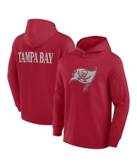 Fanatics Men's Red Tampa Bay Buccaneers Elements Blaze Tri-Blend Long Sleeve Hoodie T-Shirt