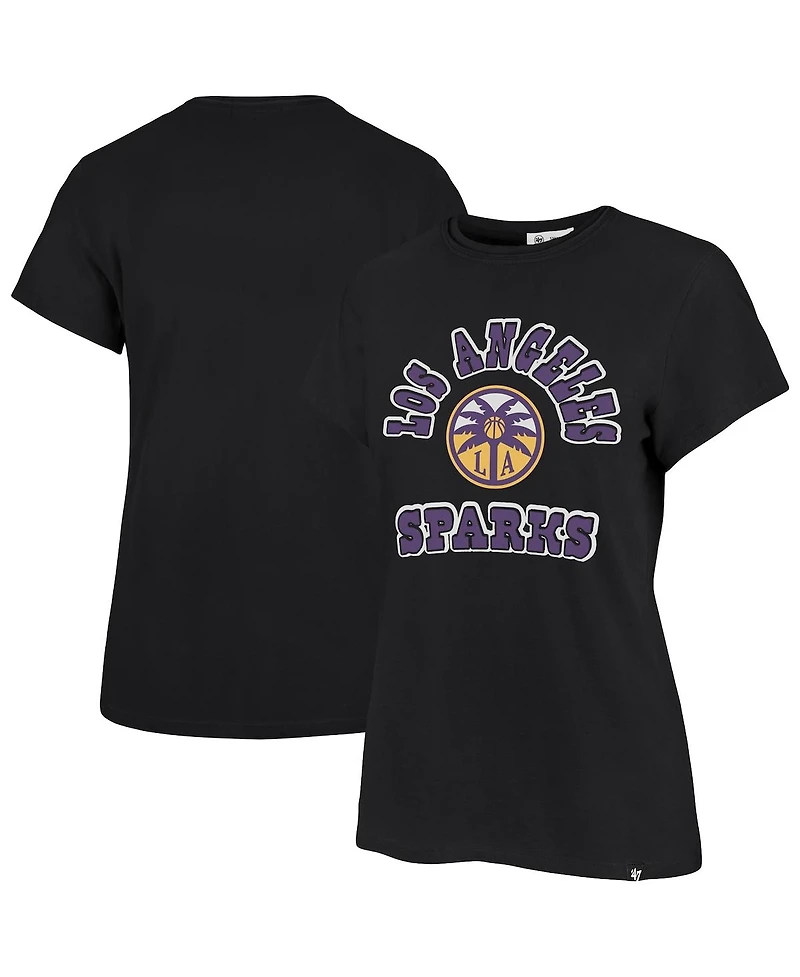 '47 Brand Women's x 47 Black Los Angeles Sparks Logo Lockup Plus V-Neck T-Shirt