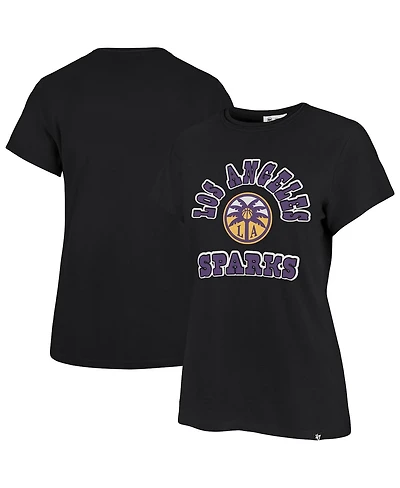 '47 Brand Women's x 47 Black Los Angeles Sparks Logo Lockup Plus V-Neck T-Shirt