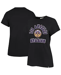 '47 Brand Women's x 47 Black Los Angeles Sparks Logo Lockup Plus V-Neck T-Shirt