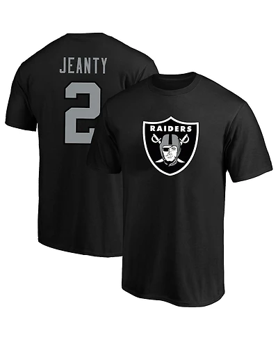 Fanatics Men's Ashton Jeanty Black Las Vegas Raiders Big Tall Player Name Number T-Shirt