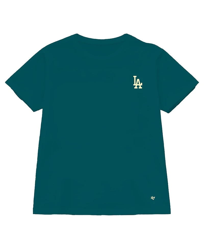 '47 Brand Women's Teal Los Angeles Dodgers Plus Leon City Cropped T-Shirt