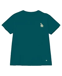'47 Brand Women's Teal Los Angeles Dodgers Plus Leon City Cropped T-Shirt