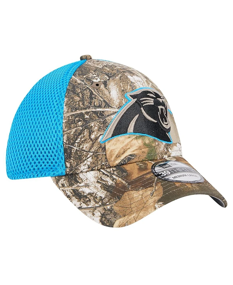 New Era Men's Realtree Camo/Blue Carolina Panthers Active 39THIRTY Flex Hat