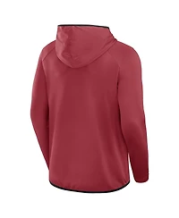 Fanatics Men's Cardinal Arizona Cardinals Transitional Defender Hoodie Long Sleeve T-Shirt