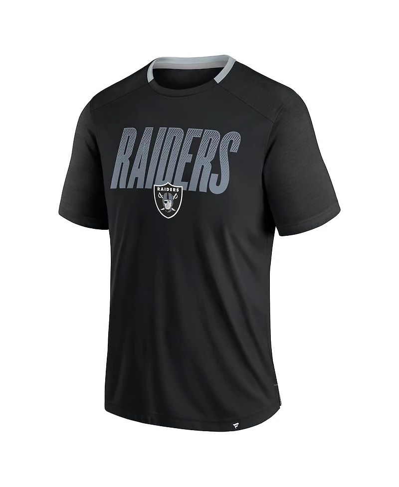 Fanatics Men's Black Las Vegas Raiders Defender Fade Slant T-Shirt